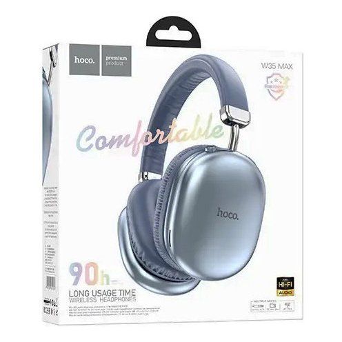 Наушники полноразмерные беспроводные Hoco W35 Max (Bluetooth) (синий) 102458