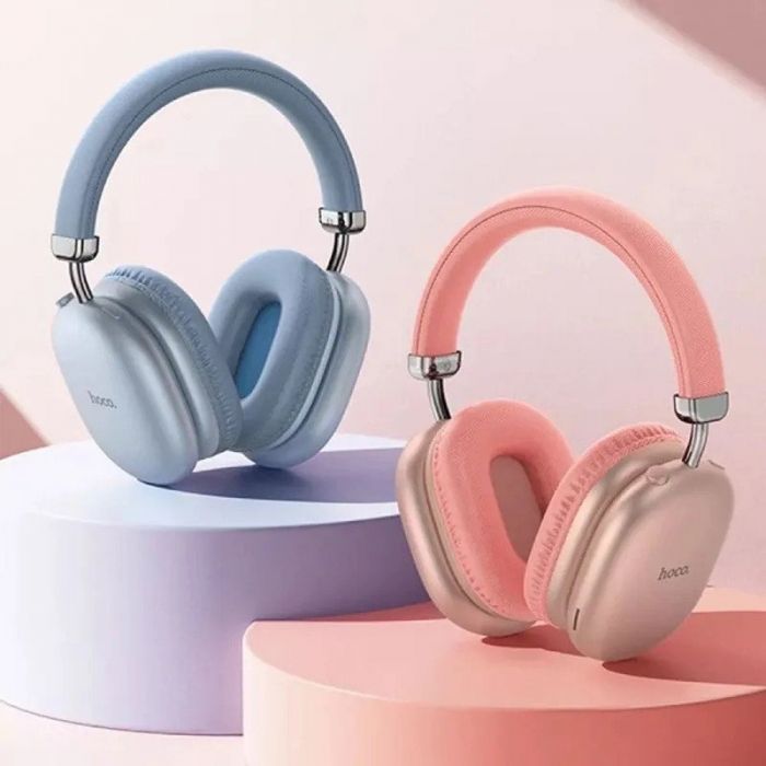 Наушники полноразмерные беспроводные Hoco W35 Max (Bluetooth) (синий) 102458
